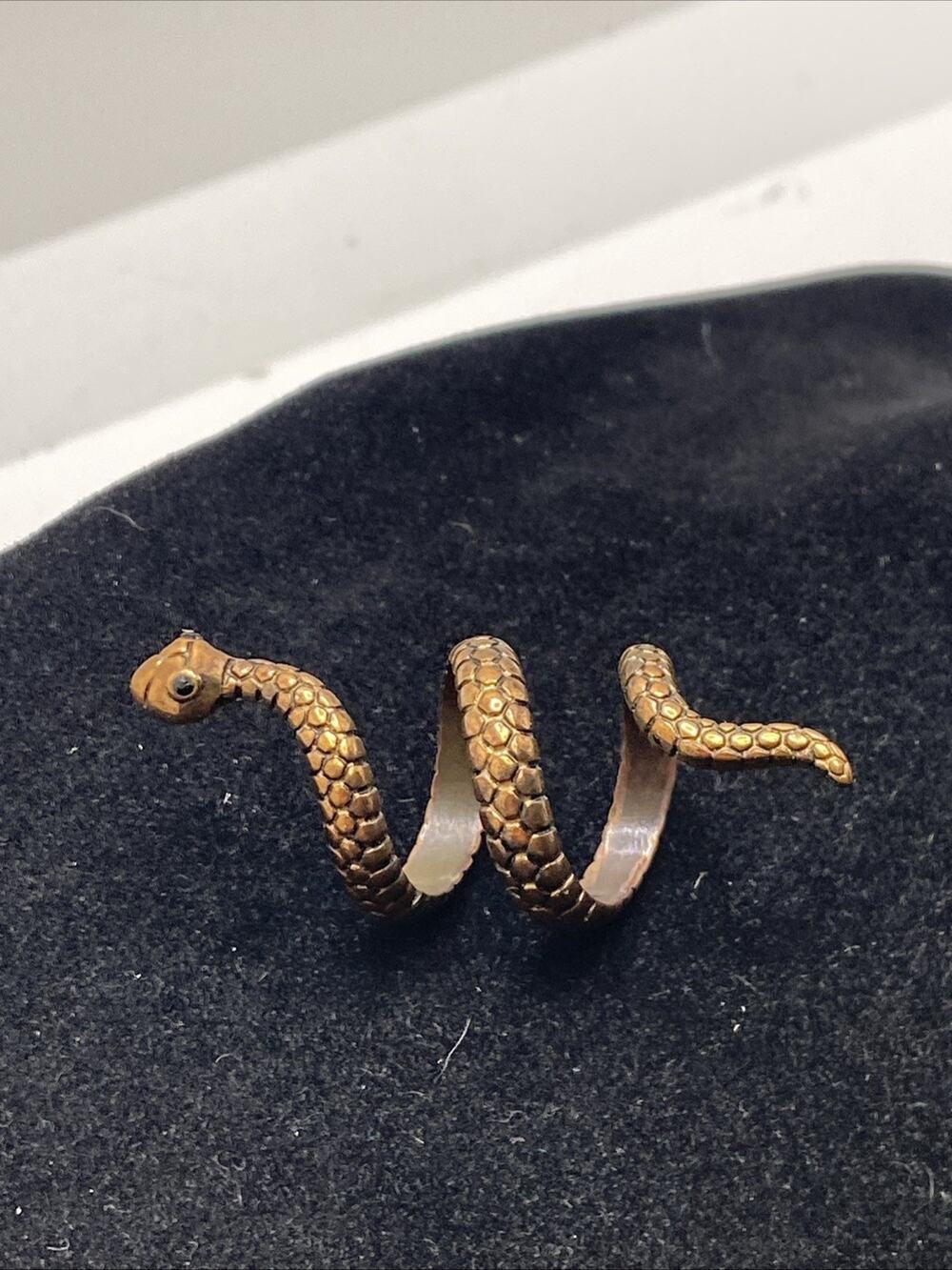 Womens Copper Tone Snake Ring Small Size 4
